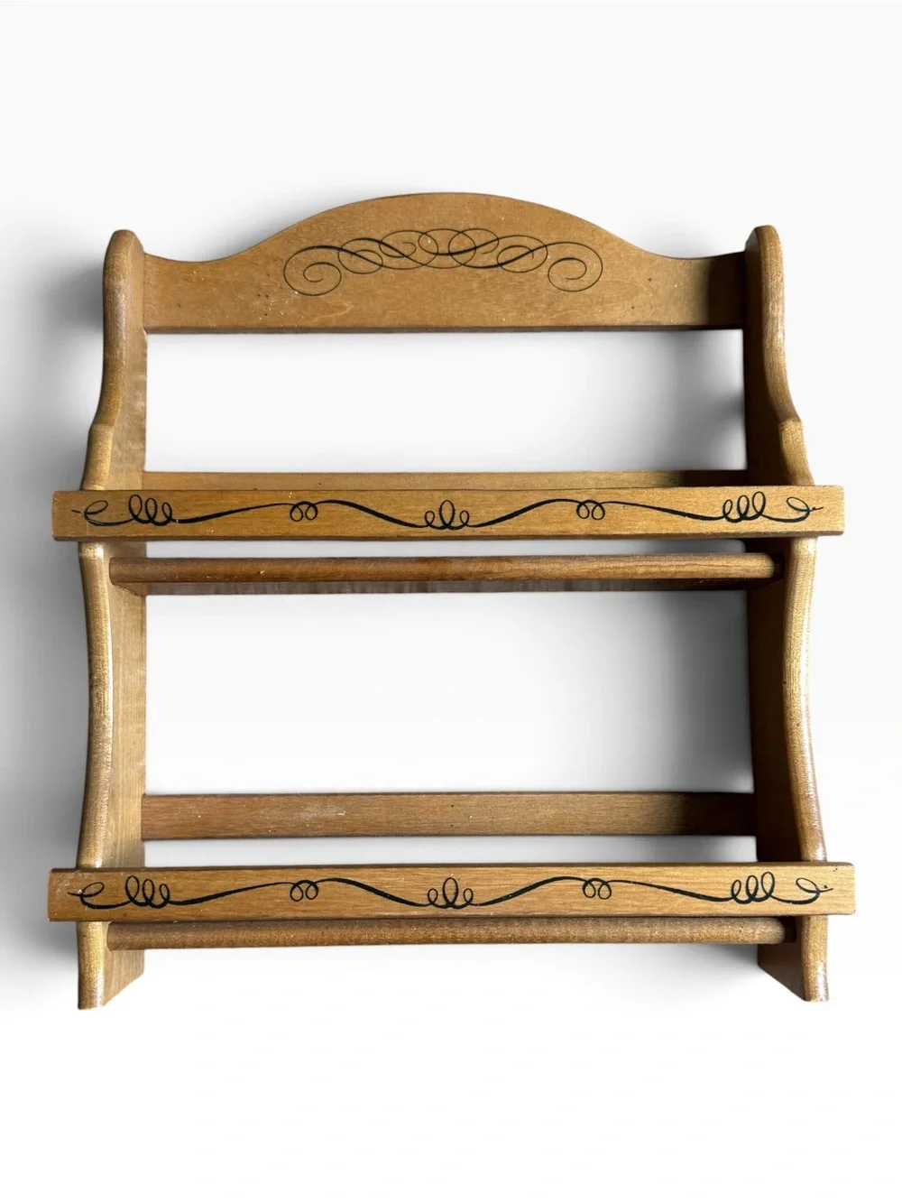 Vintage John Wagner & Sons Wooden Spice Rack